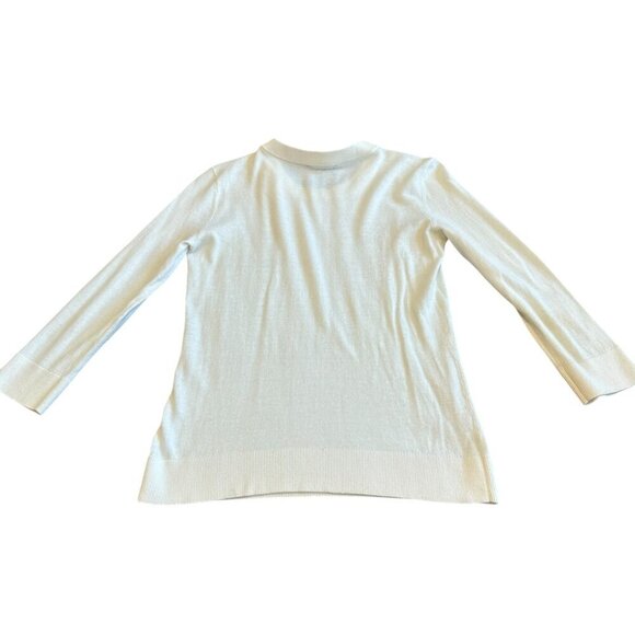 Kate Spade New York Cream Pullover Sweater Bow Trim Stretch Size XS Women's - Picture 6 of 10